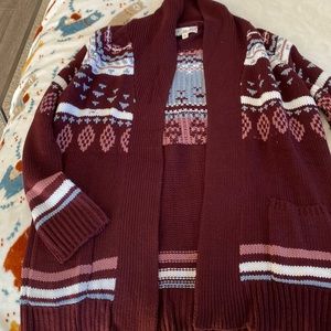 Cardigan Christmas type nice and warm.